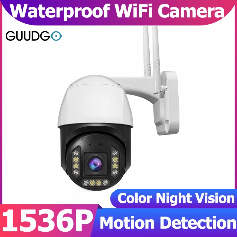 IP-камера GUUDGO 1536P 3 Мп Wi-Fi PTZ ночное видение | Безопасность и защита