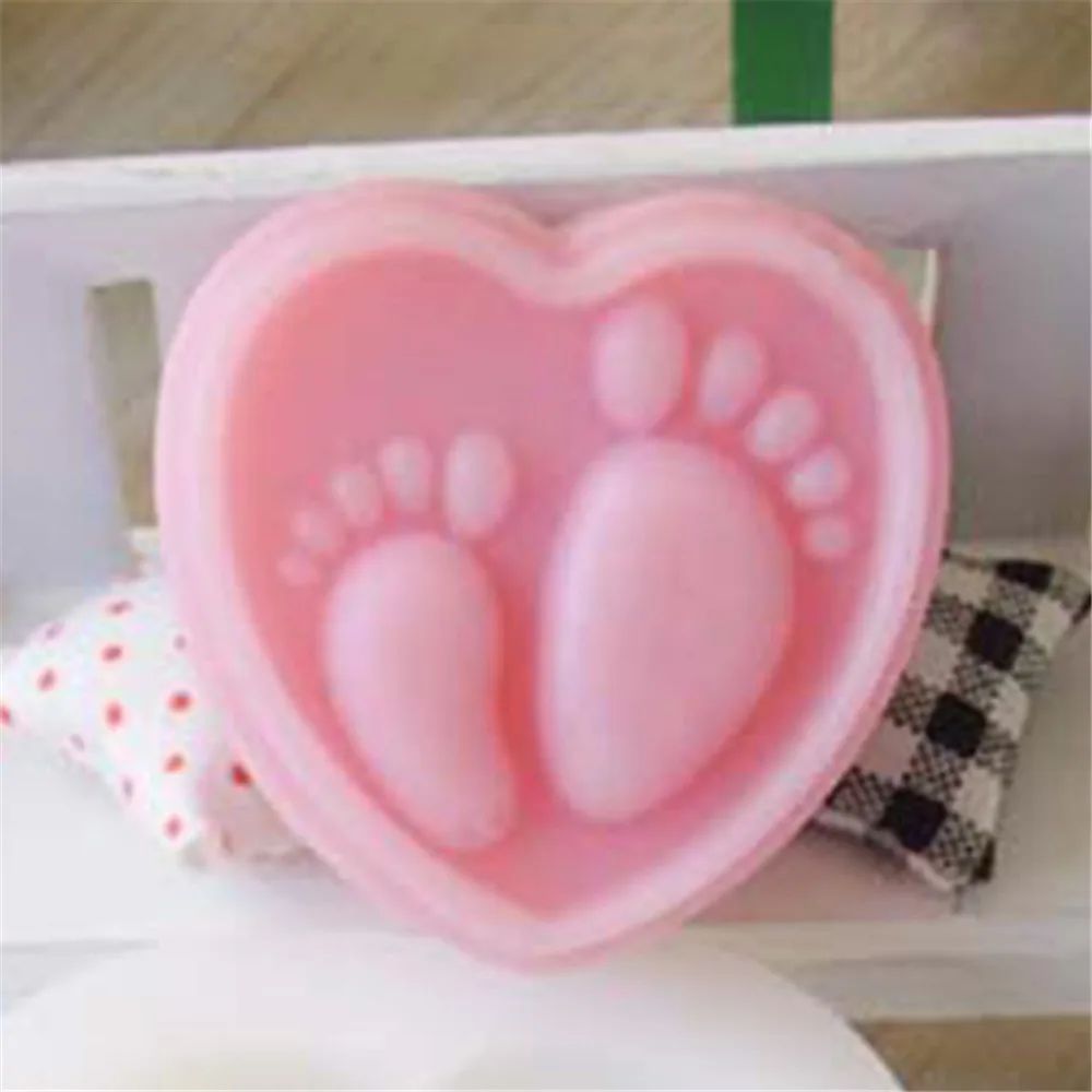 Детские формы для мыла дизайн ног FDA искусственный мусс украшения и воска|Формы