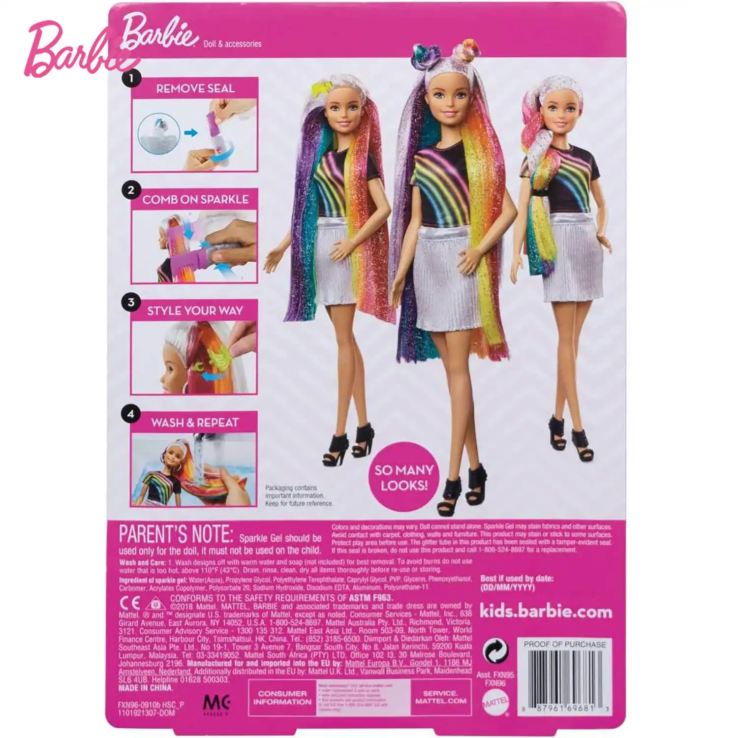 sparkle hair barbie