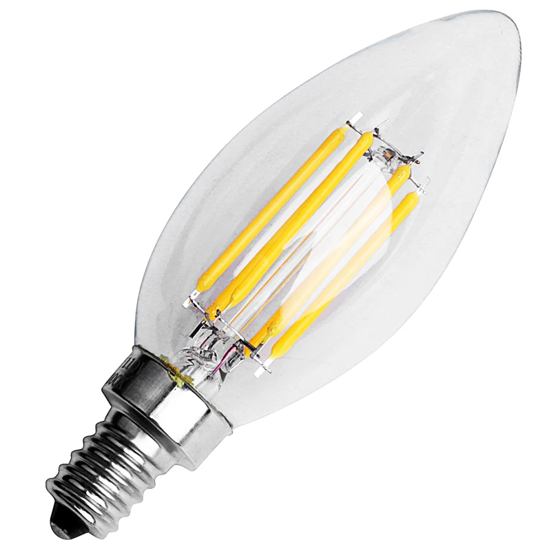 Dimmable E12 6W COB Edison свеча пламя накаливания светодиодный светильник лампа 10*3 5