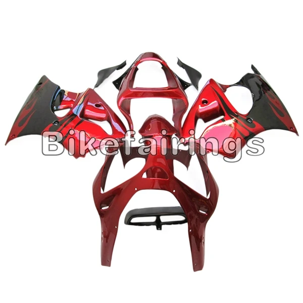 As Picture Shown Обтекатели для Kawasaki ZX-6R 2000 2001 2002 636 zx6r zx636r полный индивидуальные велосипед красные, черные тела работы - Цвет: As Picture Shown