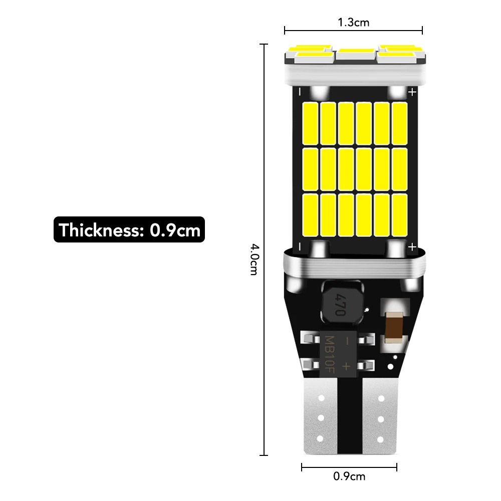 Светодиодный фонарь заднего хода 2x T15 W16W без ошибок для BMW E60 E90 Ford Fusion Focus 2 3 Audi A3 A4 B6