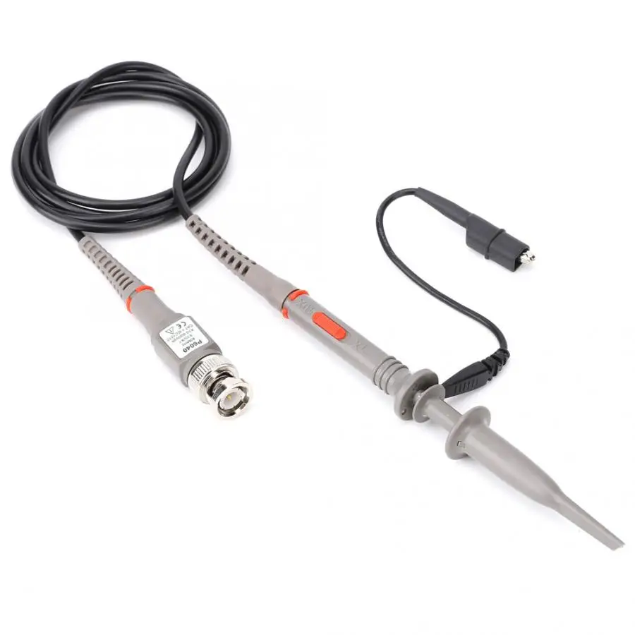 1 Set P6040 Oscilloscope Probe Kit 40MHz Scope Clip Probe 1:1/10:1 Attenuation Oscilloscope Accessories