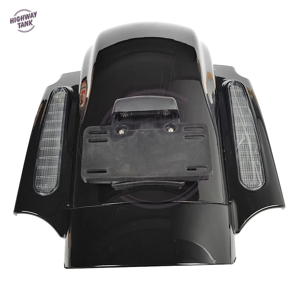Черный мотоцикл CVO СТИЛЬ заднее крыло системы чехол для Harley Davidson Touring Electra Glide 2009-2013
