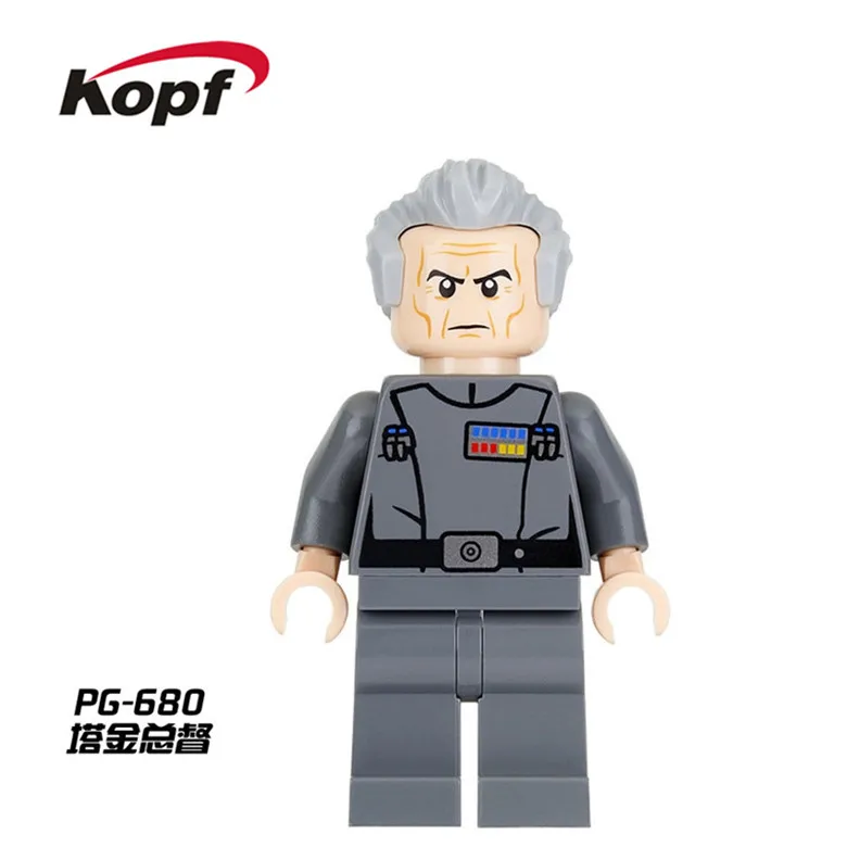 Строительные блоки Люк Скайуокер Grand Moff Tarkin Han Solo Anakin Aayla Secura Obi-Wan Jedi Фигурки игрушки для детей PG8034 - Цвет: PG680 Without Box
