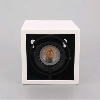 

10pcs COB LED Downlights 10W 15W Surface Mounted Dimmable LED Ceiling Lamps Spot Light Square Rotation LED Downlights AC85-265V