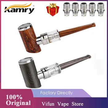 

Original Kamry K1000 Plus E-Pipe Kit E-cigarette with Extra 5pcs K1000 Plus Atomizer Coil Wooden E Pipe Mod and 1100mAh Battery