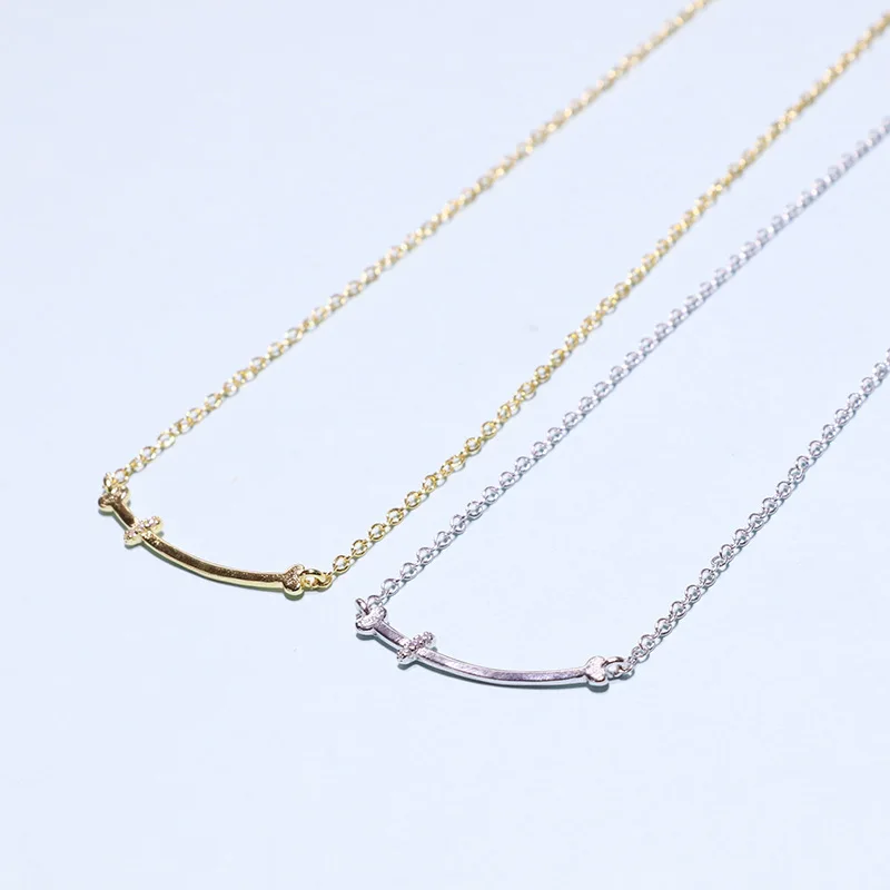 

Europe And America Accessories Wholesale New Style Cute Pet Small Bone S925 Fine Silver Micro Pave Cute Necklace Choker Best Fri