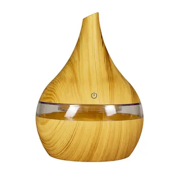 

5V USB Humidifier Luminous Humidifier Household Mini Humidifier Wood Grain Purifier 300ml Aromatherapy Machine Mist Discharge CE