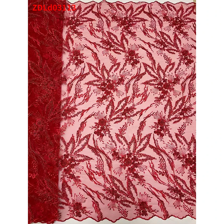 Noble African French Lace Fabrics Nigerian Low Price ​Sequin Material Tulle Dress For Sewing Clothes ZDLd03113 | Дом и сад