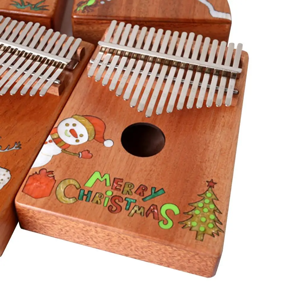17-Tone Kalimba большой палец пианино Пальчиковое пианино детский деревянный музыкальный инструмент игрушки для начинающих ребенок Рождество большой палец пианино