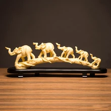 

Animals Statue Desktop Wealth Good Fortune Elephant Indoor Artwork Figurine Sculpture Shop Home Accent Housewarming Gift