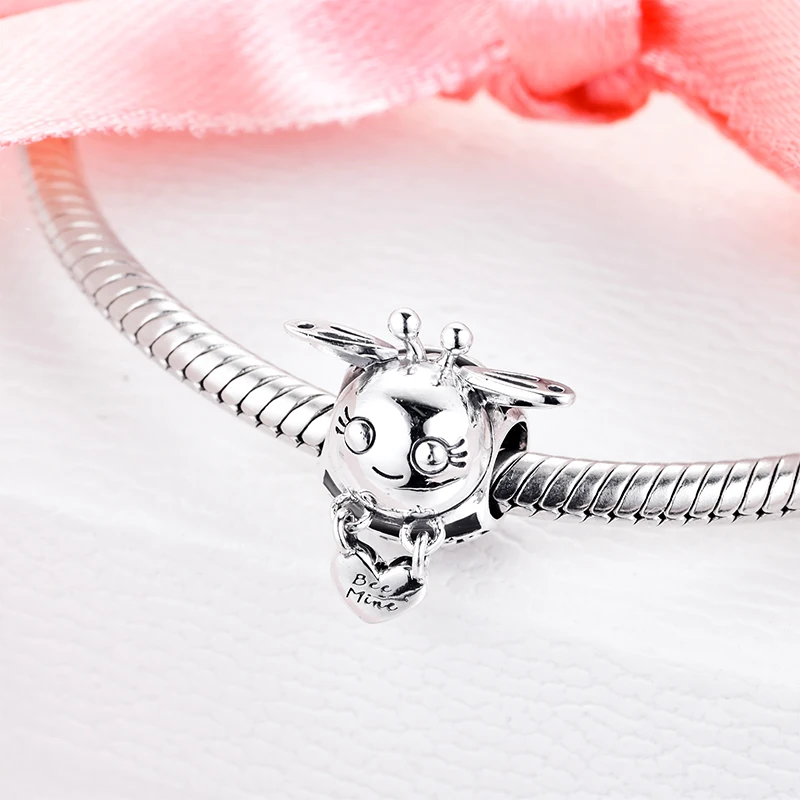 Beads-For-Jewelry-Making-Bee-Mine-Charm-Sterling-Silver-Jewelry-Fashion-Charms-Fits-Original-Silver-Bracelets