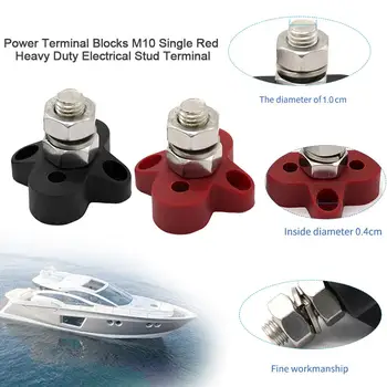 

48V Car M10 Power Terminal Block Bus Bar Heavy Duty Positive Car Power Distribution Studs Terminal Block With Screw VODOOL DC