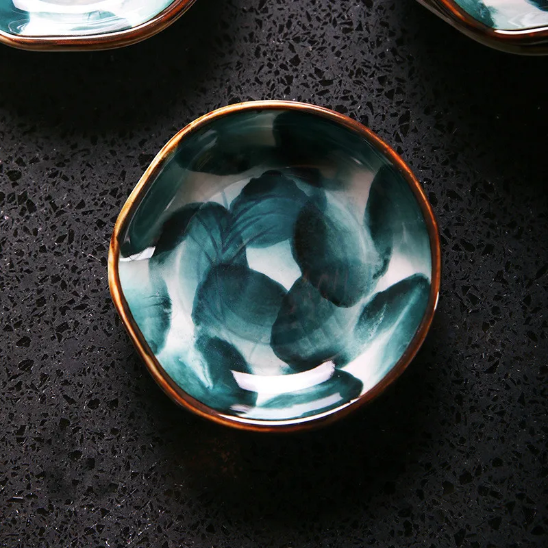 

Hand-made Ceramic Taste Dish Japanese-style Hand-painted Home Small Dish Restaurant Soy Sauce Dish Snack Dish Cold Dish