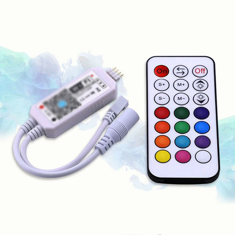 Мини Wifi RGB светодиодный контроллер DC12V с RF 21Key дистанционный светильник 144 Вт