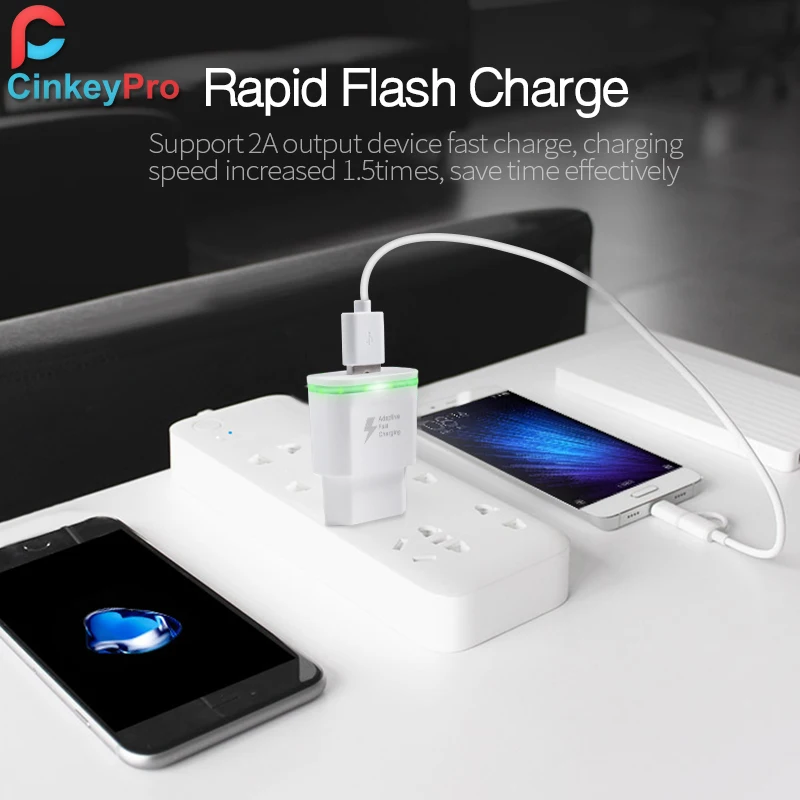 Зарядное устройство USB CinkeyPro быстрая зарядка 3 0 со светодиодной подсветкой для