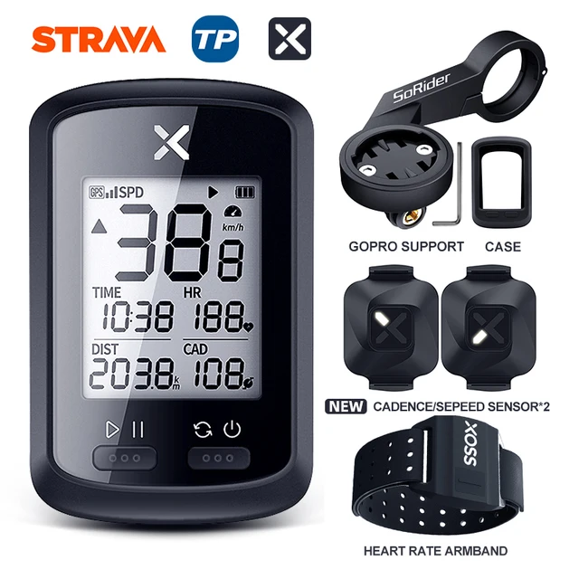 XOSS GPS Bike Computer G+ Wireless Cycling Speedometer Road  MTB Waterproof Bluetooth ANT+ Cadence Speed Cycle Bicycle Computer G PLUS Group O