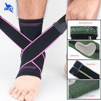 1 Paar Onder Druk Compressie Ankle Brace Anti Strike Siliconen Pad Enkel Sokken Gewrichtspijn Mouwen Protector Sport Veiligheid
