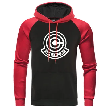 

Dragon Ball Hoodies Men Anime Sweatshirts Raglan Harajuku CAPSULE CORP DragonBall Z Tracksuit Japanese Streetwear Men's Pullover