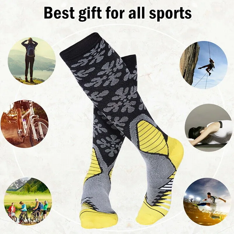 Носки спортивные мужские и женские Компрессионные носки для верховой езды гольфы/длинные полиэфирные нейлоновые чулочно-носочные изделия для бега аксессуары