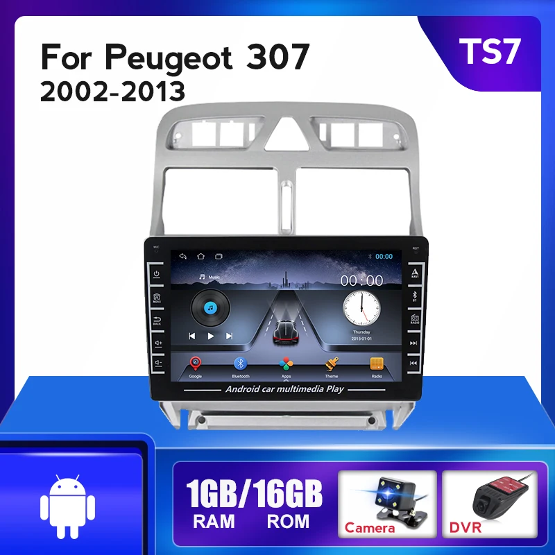 Автомобильная Мультимедийная система с GPS-навигацией для Peugeot 307 2002-2013 |