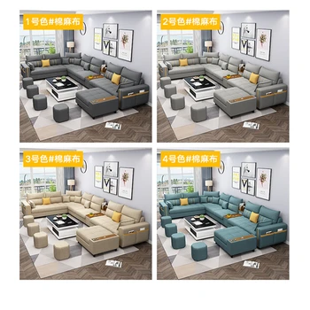 

modern design corner customized fabric living room sofas