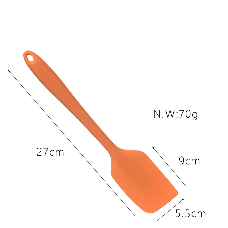 Silica Gel Bakery Scraper Bakery Appliances Cream Scraper Silicone Scraper Large Size Silicone Scraper One-piece