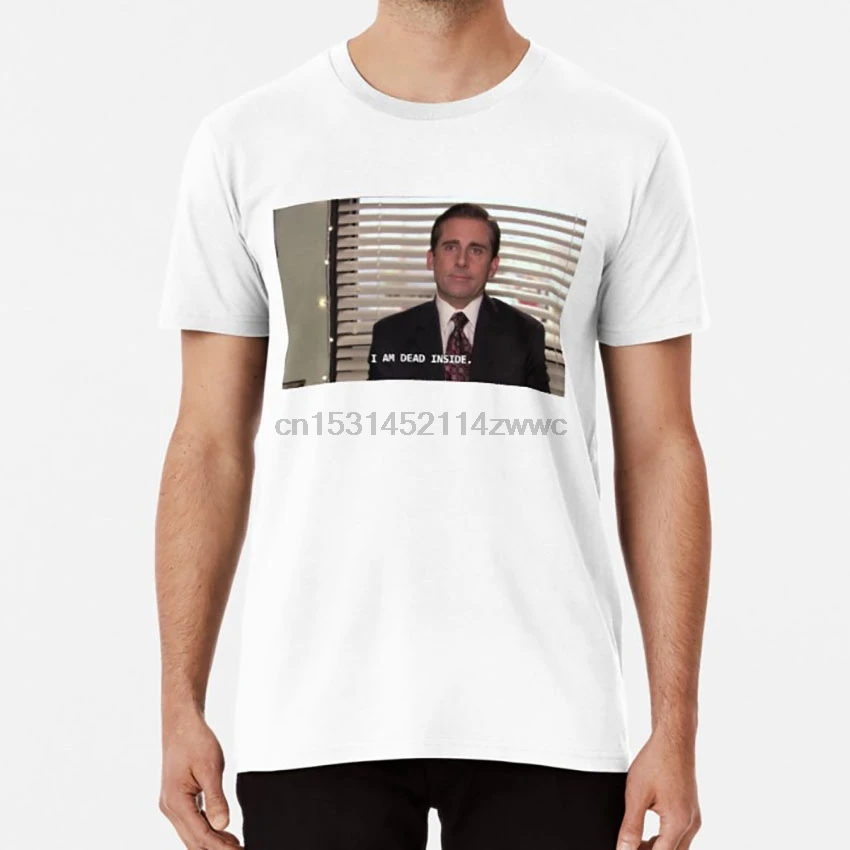i am dead inside T shirt the office tv show merch netflix steve carell | Мужская одежда