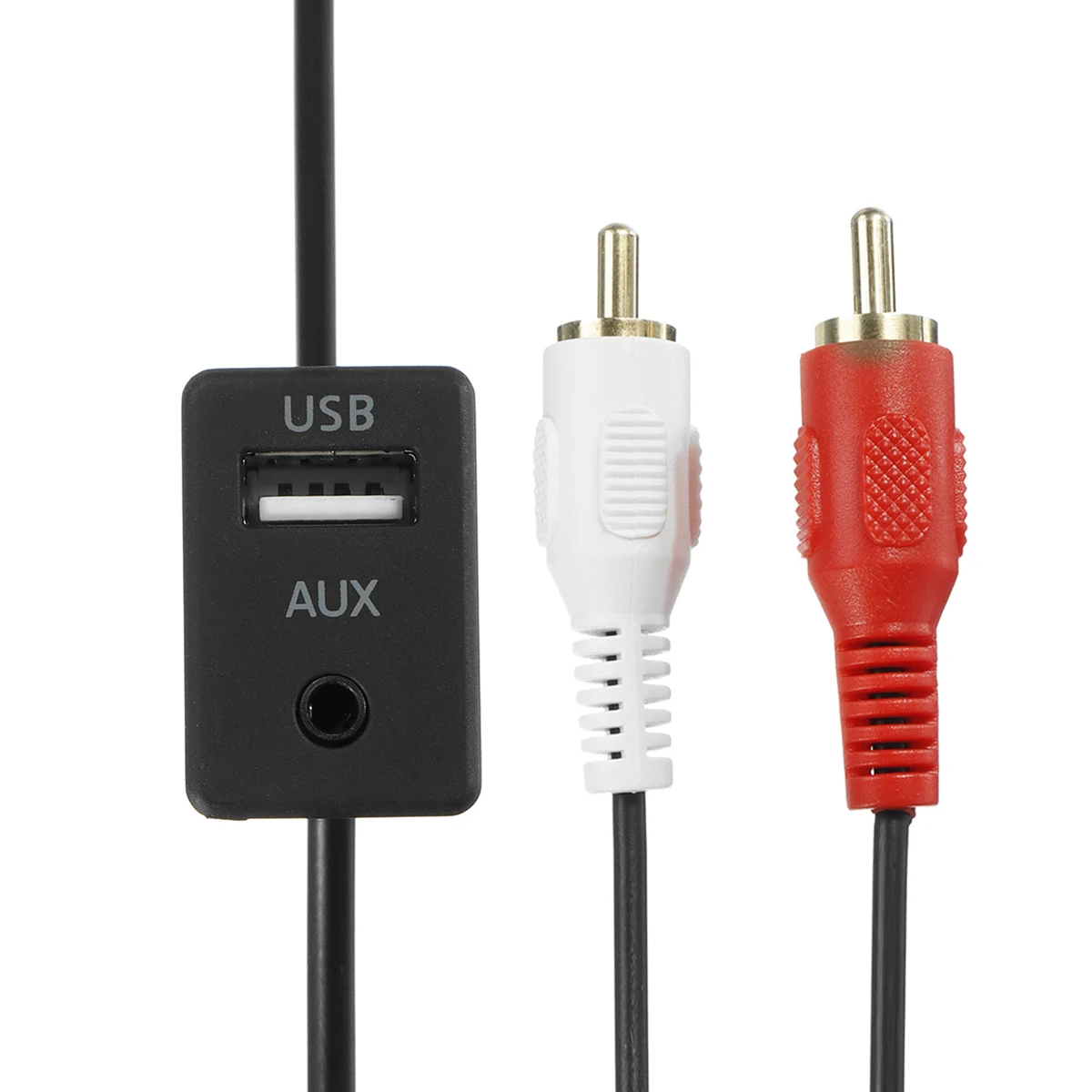 1 м 3,5 мм USB стерео кабель Aux Female To 2 RCA Male Автомобильная лодка Mot флеш-крепление ABS аксессуары для автомобильной электроники