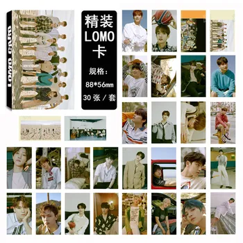 

Kpop SEVENTEEN Left & Right Paper Lomo Photo Card MINGYU WOOZI Collective Cards 30pcs/set