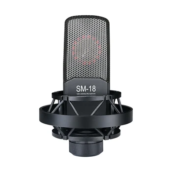 

Takstar SM-18 broadcast Studio Professional Recording Microphone Cardioid Condenser Side Address Cartridge Φ34mm large gold plat