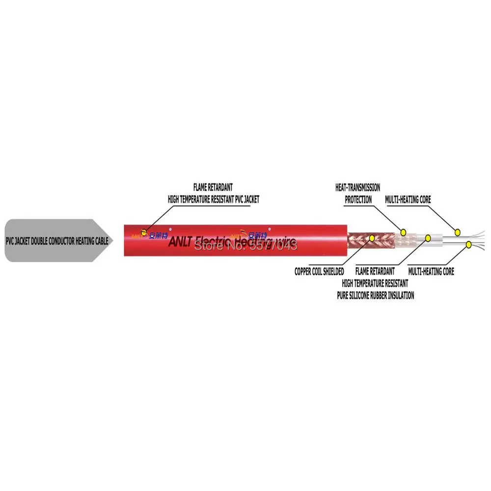 Floor heating Cable 18W/M2 230V