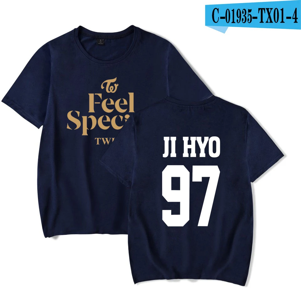 Новая корейская мода Kpop Twice Feel специальный альбом же печать футболки для мужчин/wo мужские футболки Harajuku Хип-Хоп Уличная футболка - Цвет: white17