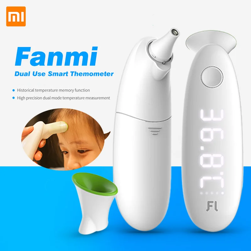 

Xiaomi Fanmi Dual Use Smart Ear/Forehead Themometer Household LED Medical Digital Display Temperature Monitor Minimalist Design