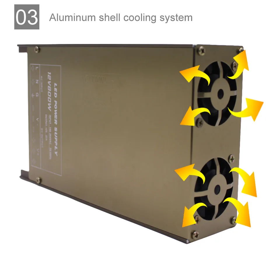 DC24V 33A 800W импульсный источник Питание Универсальный Регулируемый Серебряный цвет AC198-264V вход для 24V WS2811 5050 Светодиодные ленты светильник