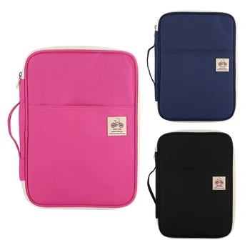 

A4 Document Storage Bag Waterproof Oxford Cloth Multifunctional Business Organizer Bag File Folder Stationery Organizer Zipper