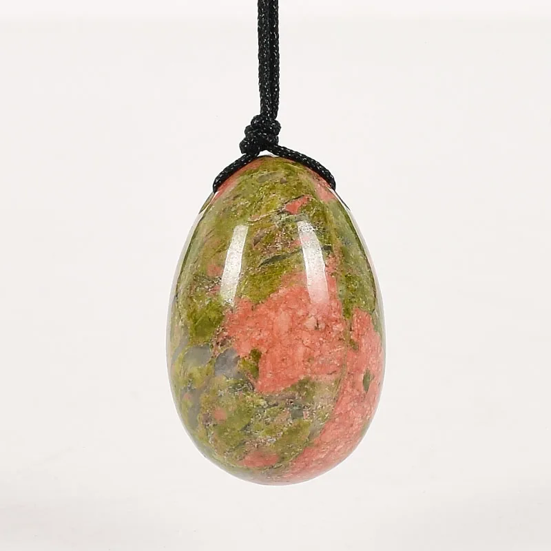 Unakite Massage Egg 30*20mm Natural Jade Yoni Ball Crystal Stone Mineral For Kegel Exercise Vaginal Muscle Health Ben Wa Balls