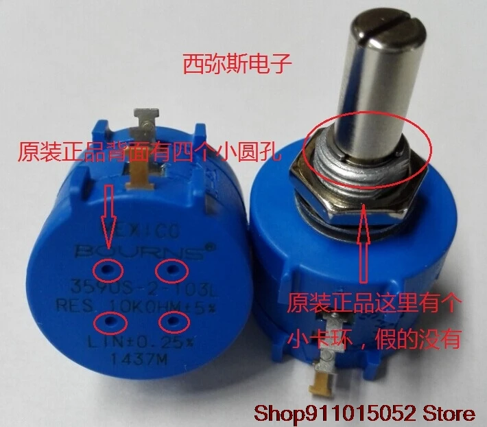 Oltre Il 100% Del Potenziometro A Filo Avvolto Originale Made In Messico Bourns 3590 S - 2-501-2 W L 500 Ohm