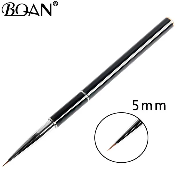 5mm BQAN 1 шт. Кисть для ногтей с эффектом омбре кисть для рисования ногтей УФ-Гель-лак градиентный цвет стразы кристалл акриловая ручка для рисования ногтей - Цвет: 5mm