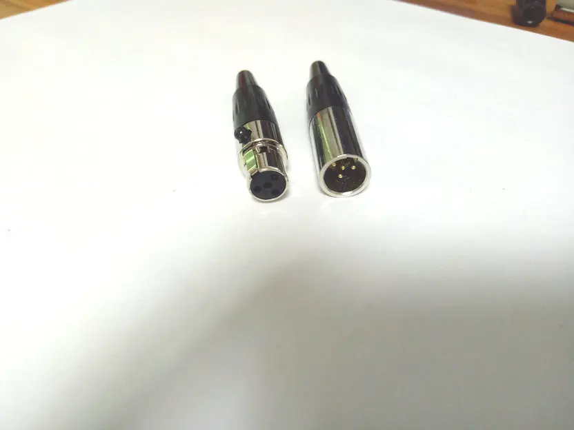 100 Декодер каналов кабельного телевидения Mini 4 Pin Mini XLR Встроенный адаптер(10 с разъемом «папа»+ 10 со штекера на гнездо) продажи