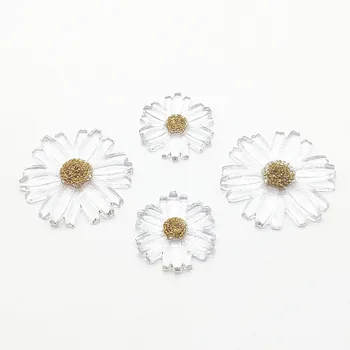

New arrival! 100pcs Resin Flat bottom Flower charm for Earrings DIY parts,Jewelry Accessories Findings & Components