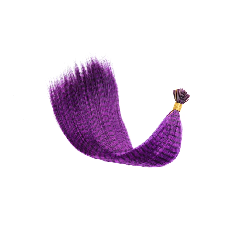 Набор из 10 шт. красочные очаровательные гризли перья для наращивания волос Длинные прямые парикмахерские принадлежности кольца со звеньями для волос
