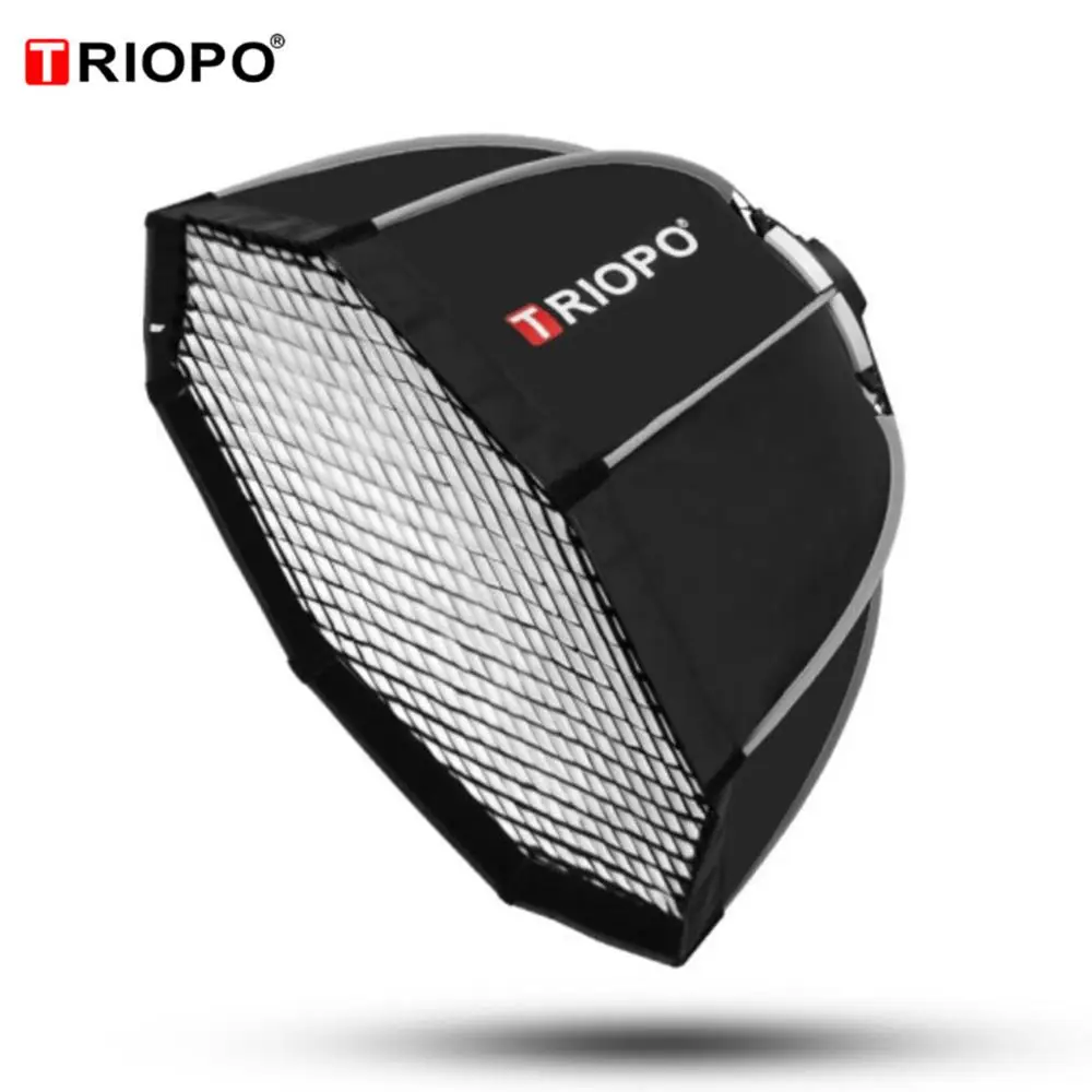Восьмиугольный зонт для софтбокса TRIOPO 55 см 65 90 с сетчатой ручкой вспышки Godox YONGNUO