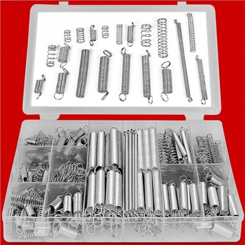 

Silver Pressure Spring Spring Metal 200pcs/Box Heat Shrink Tubing Mechanical Industry Spacer Tool Parts Hand Tools Portable