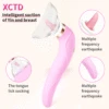 Tongue Licking Vibrator Adults Erotic Sucker Vagina Couple Masturbator Oral Clitoris Nipple G-Spot Stimulator Sex Toys for Women 1