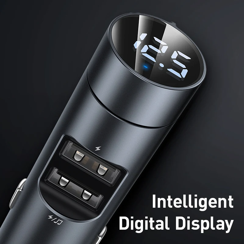 FM трансмиттер Baseus с поддержкой Bluetooth 5 0 и двумя USB портами|FM-трансмиттеры| |
