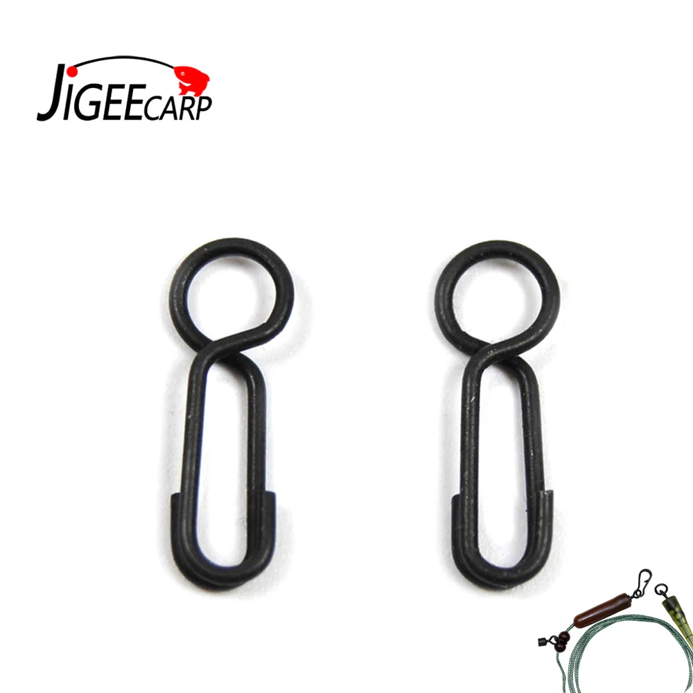 

JIGEECARP 20PCS Carp Fishing Ring Clips Hook Speed Link Carp Quick Change Snaps Swivels Lead Rig Link Fishing Tackle Size 17mm