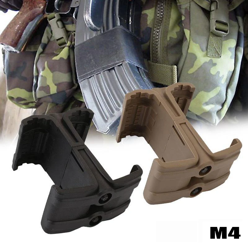 Hunting Rifle Dual Magazine Coupler Link Clip Airsoft Mag Parallel Connector Clamp for AR15 M4 M16 AK MP5 MP7 Hunting accessory rifle magazine coupler