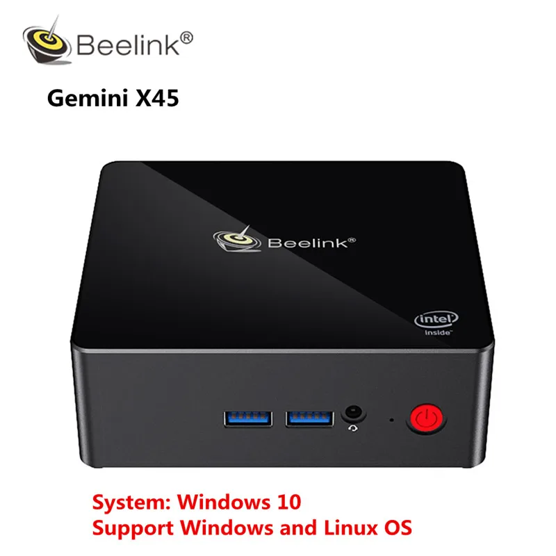 Мини ПК Beelink Gemini X45 Intel J4105 Win10 8 Гб ОЗУ 256/512 ГБ mSATA SSD USB 3 0 1000 Мбит/с Wi Fi BT4.0 Карманный с